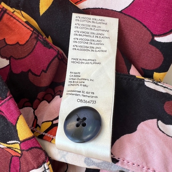 New Anthropologie Maeve The Colette Floral Wide Leg High Waist Pants Size 27T - Picture 10 of 10